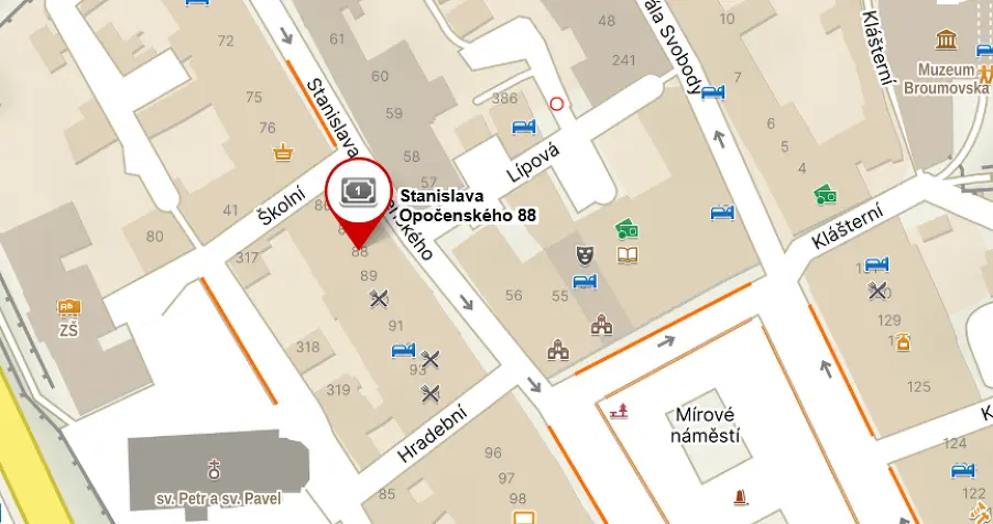 Mapa umístění prodejny
